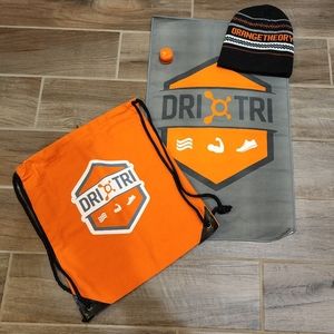 OrangeTheory Dri Tri Towel & Drawstring Bag, OrangeTheory Beanie & Chapstick